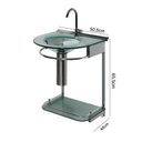 Ver imagem 3 de Conjunto de Banheiro com Lavabo e Espelho 50cm Cinza