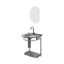 Ver imagem 2 de Conjunto de Banheiro com Lavabo e Espelho 50cm Cinza