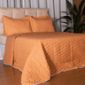 Cobre Leito Solteiro Classic Estampado 160 Fios 2 Peças - Poa Terracota - 2