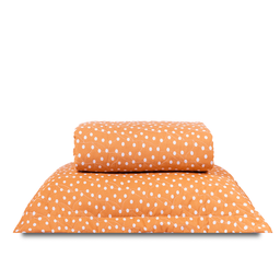 Cobre Leito Solteiro Classic Estampado 160 Fios 2 Peças - Poa Terracota - 1
