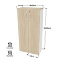Ver imagem 7 de Cj. Armário Alto + Mesa Reta Pedestal 3 Gav. 30mm 1700x700 - Dubai/branco
