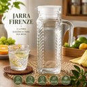 Ver imagem 5 de Jarra Firenze Vidro com Tampa Plastica Branca para Agua e Suco Decorada Porta Geladeira Incolor 1L