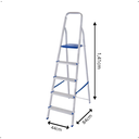 Ver imagem 2 de Escada Tesoura com 5 Degraus Mor Residencial Metalúrgica