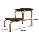 Ver imagem 2 de Escadinha para Tatuador 2 Degraus Esmaltada Medcombo