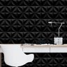 90 Placas Pvc 3d Revestimento de Parede Decorativa Petalas Alto Relevo Preto Quarto Sala Cozinha 25c - 4
