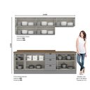 Ver imagem 4 de Cozinha Completa Modulada 8 Peças 100% MDF Americana 240cm com Amortecimento Cinza/Nature