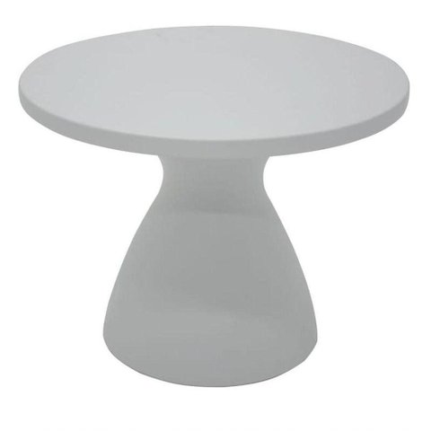 Mesa de Centro Flut Redonda Plástico Tampo e Base 90cm Branco 160kg Tramontina