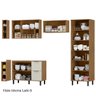 Cozinha Modulada Completa de Canto Lombardia Freijó Off White - 6