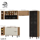 Ver imagem 4 de Cozinha Modulada Completa de Canto Lombardia Freijó Off White