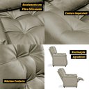 Ver mais imagens de Poltrona do Papai Reclinável Imperador Couro Facto Bege Areia - Sofa Store