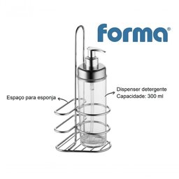Suporte para Organizar Pia Cozinha Louça com Dispenser para Detergente Espaço para Esponja Amarado - 2