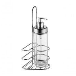 Suporte para Organizar Pia Cozinha Louça com Dispenser para Detergente Espaço para Esponja Amarado - 1