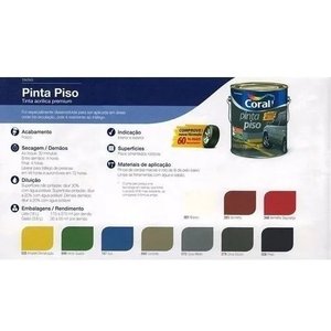 Tinta Coral Pinta Piso/parede/teto/muro 18 Litros Escolha a Cor..:branco