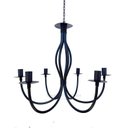Ver imagem 3 de Lustre Luminária Ferro Teto Rústica Preto 6 Bocais MINAS ARTE PRÓPRIA lustre 6 bocais preto