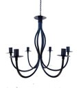 Ver imagem 3 de Lustre Luminária Ferro Teto Rústica Preto 6 Bocais MINAS ARTE PRÓPRIA lustre 6 bocais preto