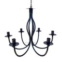 Ver imagem 1 de Lustre Luminária Ferro Teto Rústica Preto 6 Bocais MINAS ARTE PRÓPRIA lustre 6 bocais preto