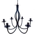 Ver imagem 1 de Lustre Luminária Ferro Teto Rústica Preto 6 Bocais MINAS ARTE PRÓPRIA lustre 6 bocais preto