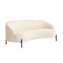 Ver imagem 1 de Sofá Pluma 2 Lugares 150cm Pés Preto Bouclé Off White - Sallar Home