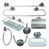 KIT PARA BANHEIRO COMPLETO 8 PEÇAS FJM CLASSIC AÇO INOX FJM CRISTAIS - 1