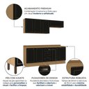 Ver imagem 5 de Cozinha Modulada 4 Peças 2 Aéreos e 2 Balcões com Tampo Conecta Frise Yescasa Cinamomo/Preto