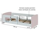 Ver imagem 3 de Cama Infantil Montessoriana Ninho Tamanho Mini Branco/Rosa