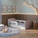 Ver imagem 5 de Cama Infantil Montessoriana Ninho Tamanho Mini Branco/Rosa