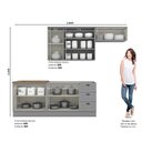 Ver imagem 3 de Cozinha Compacta 4 Peças com Balcão para Pia e Aéreo para Geladeira Americana