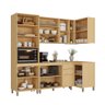 Cozinha Compacta de Canto 100 Mdf 5 Peças com Tampo e Espaço Micro-ondas 236cm Aura Luciane Móveis - 4