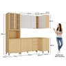 Cozinha Compacta de Canto 100 Mdf 5 Peças com Tampo e Espaço Micro-ondas 236cm Aura Luciane Móveis - 5