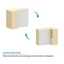 Ver imagem 6 de Cozinha Compacta de Canto 100 Mdf 5 Peças com Tampo e Espaço Micro-ondas 236cm Aura Luciane Móveis