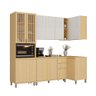 Cozinha Compacta de Canto 100 Mdf 5 Peças com Tampo e Espaço Micro-ondas 236cm Aura Luciane Móveis - 3