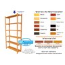 Estante Modular 6 Prateleiras Madeira 180x90x29 Cm Pintada Neonx:osmocolor Castanho Uv Deck - 2