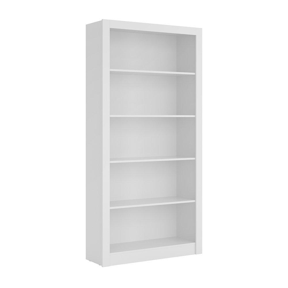 Estante para Livros Estilo Moderno Livreiro Office Presence Sala e Quarto Decoração Cor Branco - 2