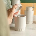 Ver imagem 6 de Porta Sabonete Líquido para Banheiro Dórica ou Bege 300ml Suporte Dispenser Sabão Lavabo
