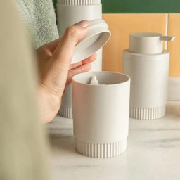 Porta Sabonete Líquido para Banheiro Dórica ou Bege 300ml Suporte Dispenser Sabão Lavabo - 6 Porta Sabonete Líquido para Banheiro Dórica ou Bege 300ml Suporte Dispenser Sabão Lavabo - 6