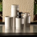 Ver imagem 2 de Porta Sabonete Líquido para Banheiro Dórica ou Bege 300ml Suporte Dispenser Sabão Lavabo