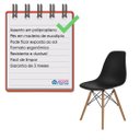 Ver imagem 4 de Kit com 8 Cadeira Eames Eiffel Wood Preta para Sala de Jantar