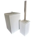 Ver imagem 1 de kit lixeira esconde sacola + porta escova sanitária acrílica