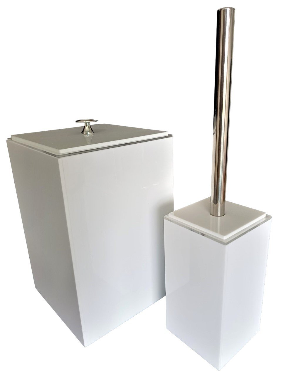Kit Banheiro Oikos 4 Peças - Saboneteira E Escova Sanitária - Cor Preta