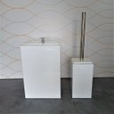 Ver imagem 3 de kit lixeira esconde sacola + porta escova sanitária acrílica