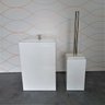 kit lixeira esconde sacola + porta escova sanitária acrílica - 3
