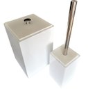 Ver imagem 2 de kit lixeira esconde sacola + porta escova sanitária acrílica