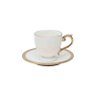 Conjunto 6 Xícaras Café Porcelana C/ Pires Paddy 90 Ml Branco Wolff - 3