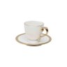 Conjunto 6 Xícaras Café Porcelana C/ Pires Paddy 90 Ml Branco Wolff - 4