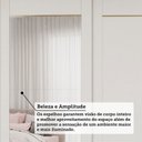 Ver mais imagens de Guarda-Roupa Casal 3 Portas de Correr com Pés e Espelhos 269cm 100% MDF Olinda Espresso Móveis Bege/Cinamomo/Off White