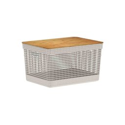 Cesto Organizador Grid Tampa Bambu 20 L Bege ou Cg355bgf - 1