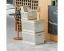 Ver imagem 3 de Cesto Organizador Grid Tampa Bambu 20 L Bege ou Cg355bgf