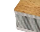 Ver imagem 2 de Cesto Organizador Grid Tampa Bambu 20 L Bege ou Cg355bgf