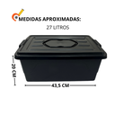 Ver imagem 6 de Caixa Plástica para Organização de Objetos 27 Litros com Tampa