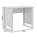 Ver imagem 3 de Mesa Escrivaninha Office Morada Branco - Demóbile